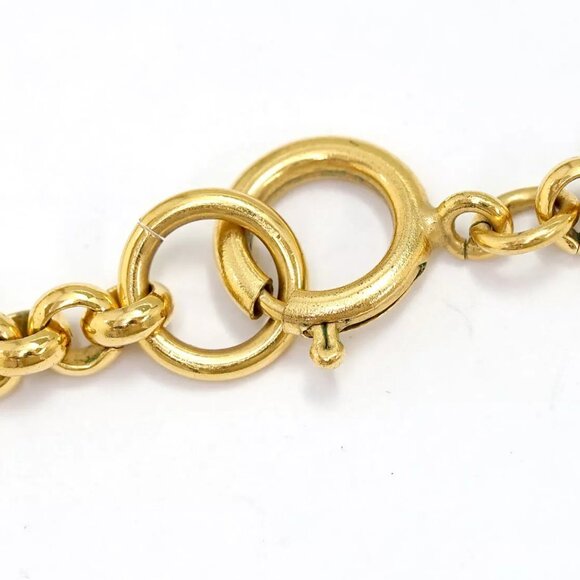 CHANEL CC Logos Heart Pendant Necklace 24" Gold Tone 95P Auth l11382 - Picture 13 of 16